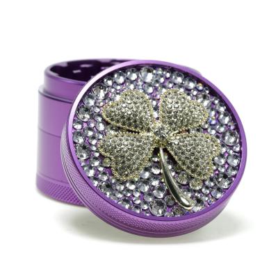 4-layer aluminum alloy four-leaf clover smoke grinder 250321008