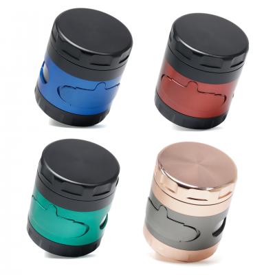 60MM four-layer zinc alloy color matching smoke grinder 55529