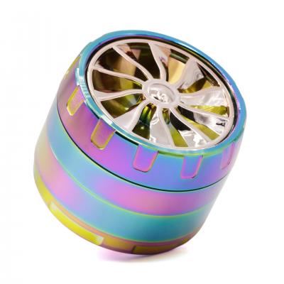 63MM zinc alloy four layer dazzling smoke grinder 7789IB