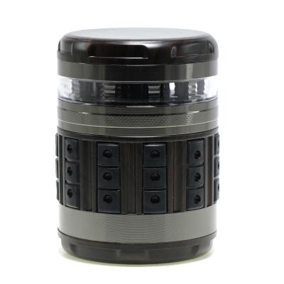 Zinc alloy 5-layer 63mm chamfer fume grinder 7958